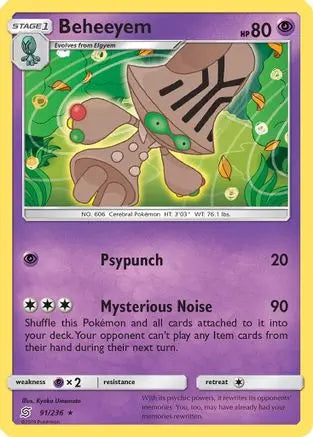 Beheeyem (91/236) [Sun & Moon: Unified Minds] Pokémon