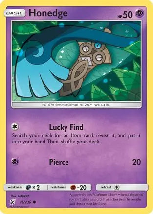 Honedge (92/236) [Sun & Moon: Unified Minds] Pokémon