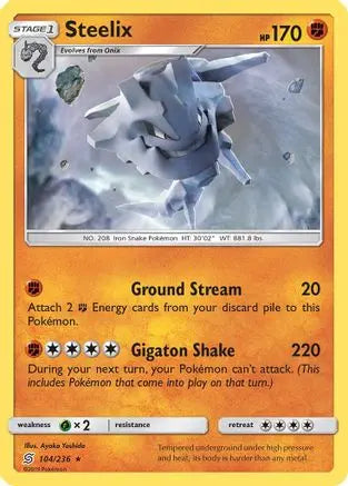 Steelix (104/236) [Sun & Moon: Unified Minds] Pokémon