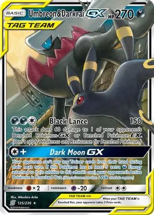 Umbreon & Darkrai GX (125/236) [Sun & Moon: Unified Minds] Pokémon
