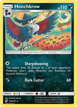 Honchkrow (130/236) [Sun & Moon: Unified Minds] Pokémon