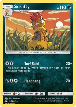 Scrafty (138/236) [Sun & Moon: Unified Minds] Pokémon