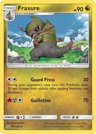 Fraxure (155/236) [Sun & Moon: Unified Minds] Pokémon