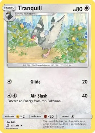 Tranquill (175/236) [Sun & Moon: Unified Minds] Pokémon