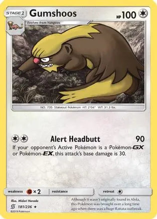 Gumshoos (181/236) [Sun & Moon: Unified Minds] Pokémon
