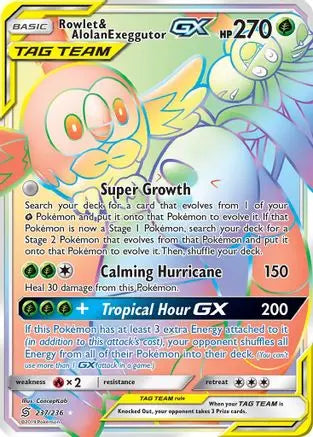 Rowlet & Alolan Exeggutor GX (237/236) [Sun & Moon: Unified Minds] Pokémon