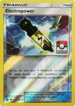 Electropower (172a/214) (League Promo) [Sun & Moon: Lost Thunder] Pokémon