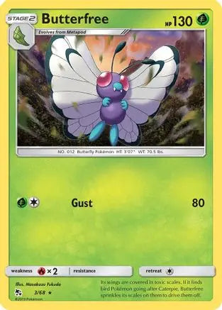 Butterfree (3/68) [Sun & Moon: Hidden Fates] Pokémon