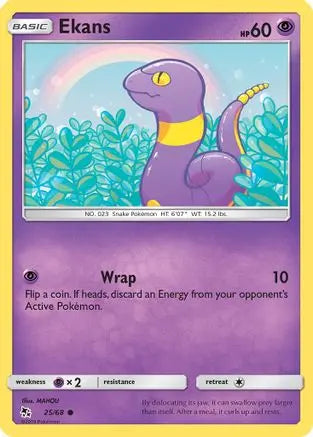 Ekans (25/68) [Sun & Moon: Hidden Fates] Pokémon