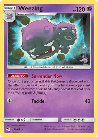 Weezing (29/68) [Sun & Moon: Hidden Fates] Pokémon