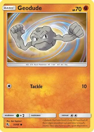 Geodude (33/68) [Sun & Moon: Hidden Fates] Pokémon