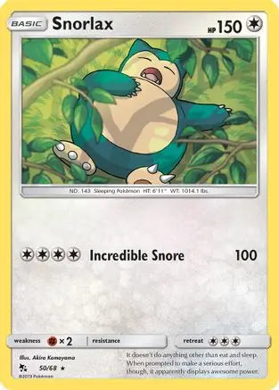 Snorlax (50/68) [Sun & Moon: Hidden Fates] Pokémon