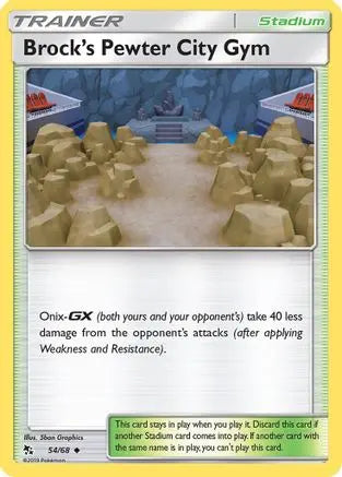 Brock's Pewter City Gym (54/68) [Sun & Moon: Hidden Fates] Pokémon