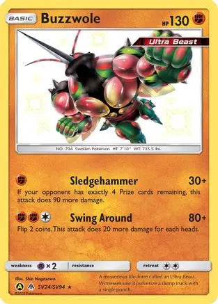 Buzzwole (SV24/SV94) [Sun & Moon: Hidden Fates - Shiny Vault] Pokémon
