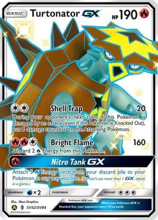 Turtonator GX (SV52/SV94) [Sun & Moon: Hidden Fates - Shiny Vault] Pokémon