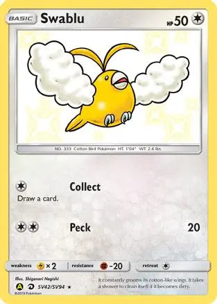Swablu (SV42/SV94) [Sun & Moon: Hidden Fates - Shiny Vault] Pokémon
