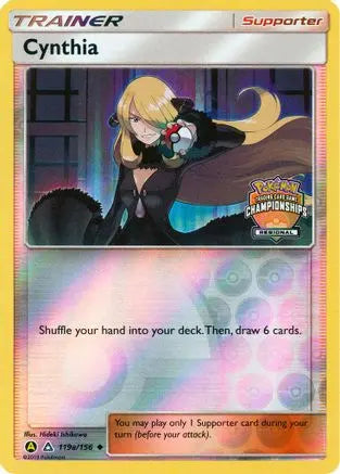 Cynthia (119a/156) (Regional Championship Promo) [Sun & Moon: Ultra Prism] Pokémon