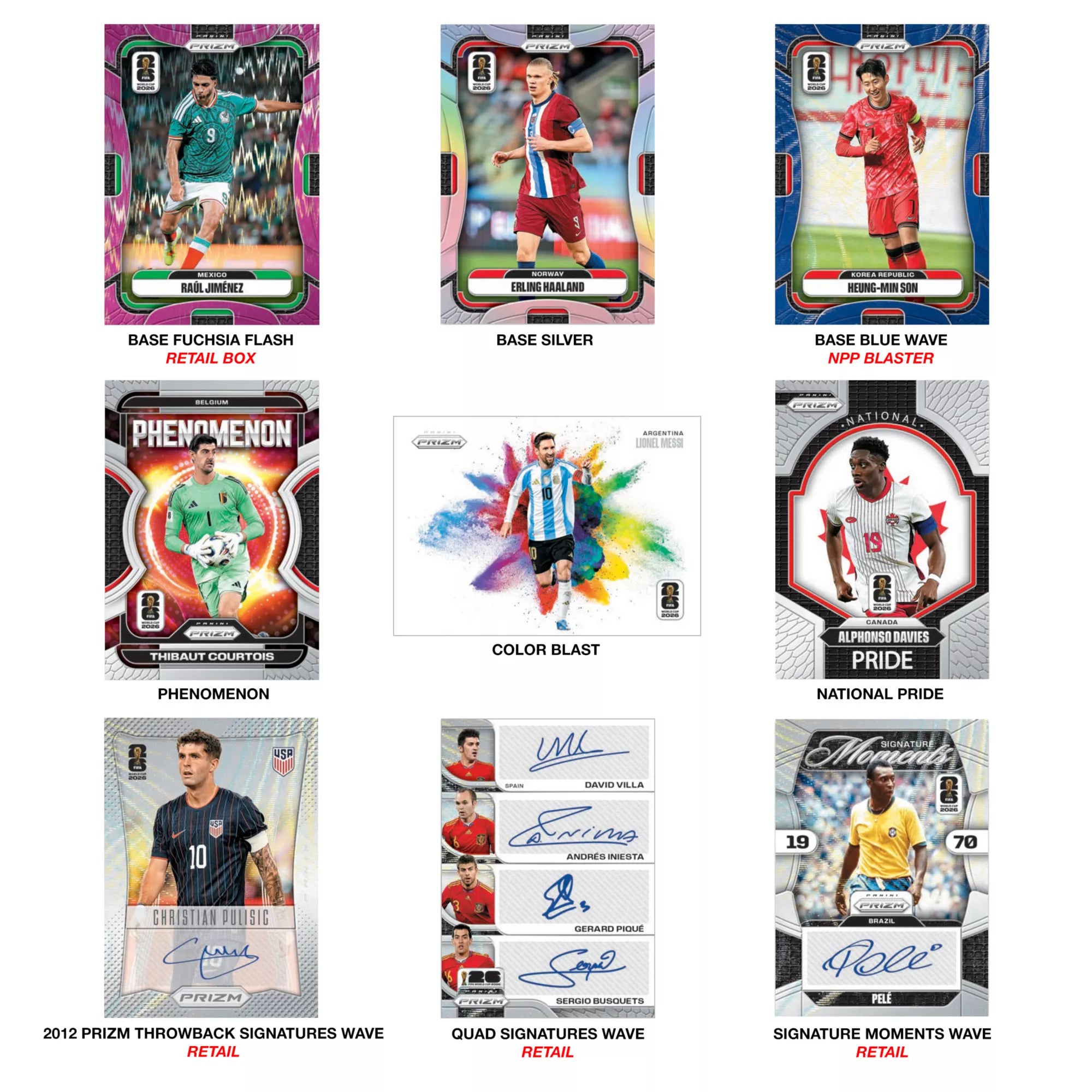 2026 Panini PRIZM FIFA World Cup Mega Box Doe's Cards