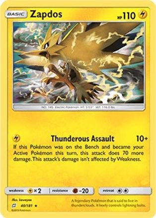 Zapdos (40/181) [Sun & Moon: Team Up]