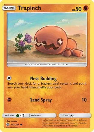 Trapinch (107/236) [Sun & Moon: Cosmic Eclipse] Pokémon