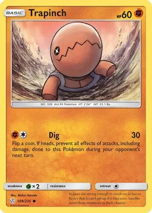 Trapinch (108/236) [Sun & Moon: Cosmic Eclipse] Pokémon