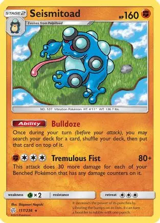 Seismitoad (117/236) [Sun & Moon: Cosmic Eclipse] Pokémon