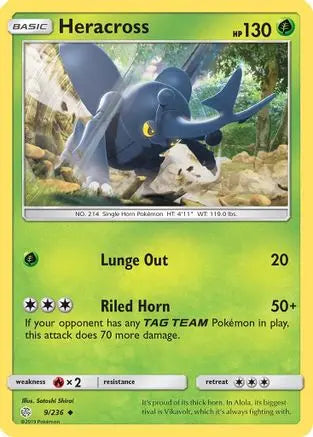 Heracross (9/236) [Sun & Moon: Cosmic Eclipse] Pokémon
