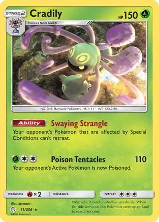 Cradily (11/236) [Sun & Moon: Cosmic Eclipse] Pokémon