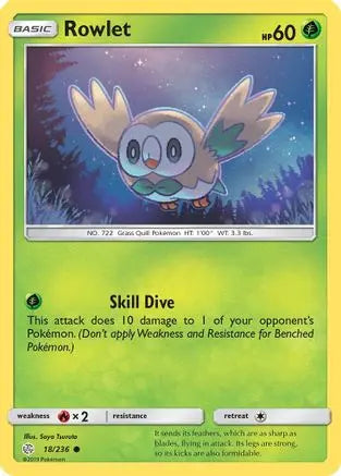 Rowlet (18/236) [Sun & Moon: Cosmic Eclipse] Pokémon