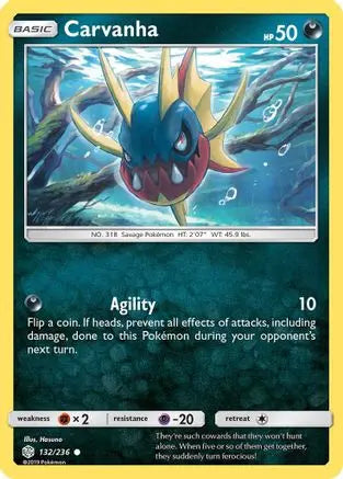 Carvanha (132/236) [Sun & Moon: Cosmic Eclipse] Pokémon