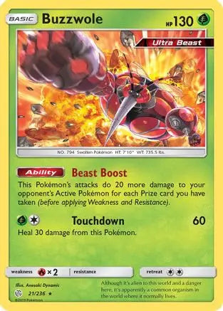 Buzzwole (21/236) [Sun & Moon: Cosmic Eclipse] Pokémon