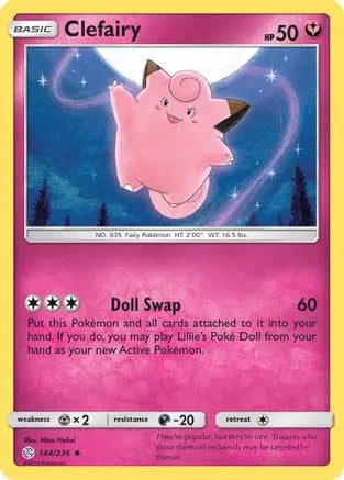 Clefairy (144/236) [Sun & Moon: Cosmic Eclipse] Pokémon