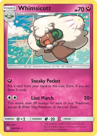Whimsicott (148/236) [Sun & Moon: Cosmic Eclipse] Pokémon
