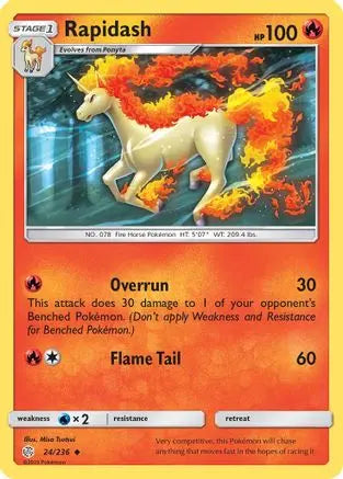 Rapidash (24/236) [Sun & Moon: Cosmic Eclipse] Pokémon