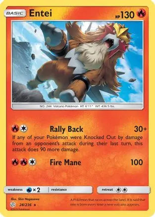 Entei (28/236) [Sun & Moon: Cosmic Eclipse] Pokémon