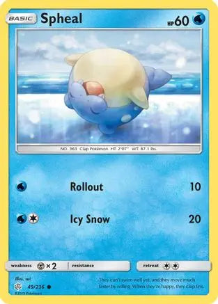 Spheal (49/236) [Sun & Moon: Cosmic Eclipse] Pokémon