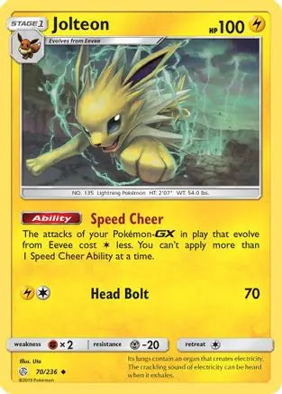 Jolteon (70/236) [Sun & Moon: Cosmic Eclipse] Pokémon