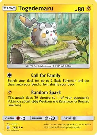 Togedemaru (73/236) [Sun & Moon: Cosmic Eclipse] Pokémon