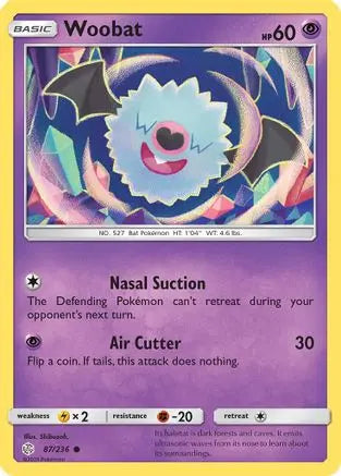 Woobat (87/236) [Sun & Moon: Cosmic Eclipse] Pokémon