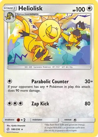 Heliolisk (180/236) [Sun & Moon: Cosmic Eclipse] Pokémon