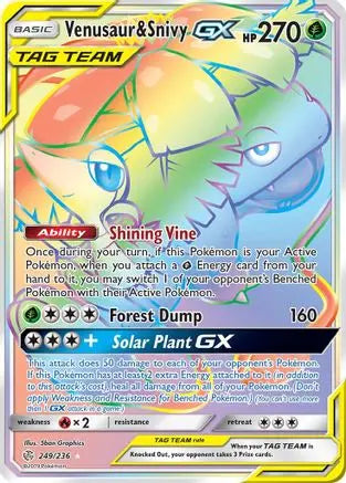 Venusaur & Snivy GX (249/236) [Sun & Moon: Cosmic Eclipse] Pokémon