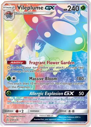 Vileplume GX (250/236) [Sun & Moon: Cosmic Eclipse] Pokémon