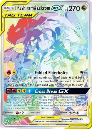 Reshiram & Zekrom GX (259/236) [Sun & Moon: Cosmic Eclipse] Pokémon