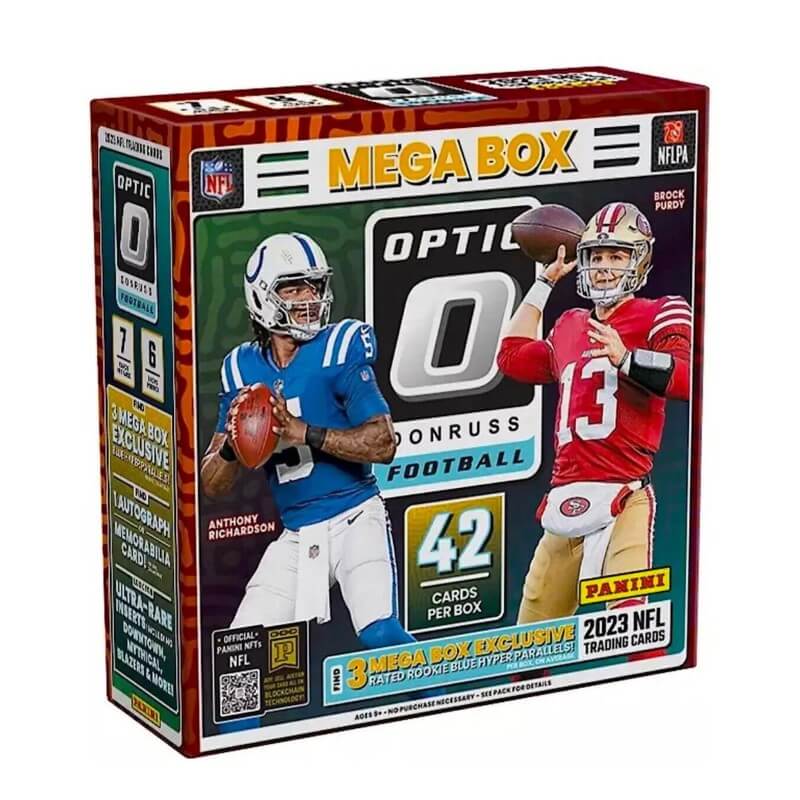 2023 Panini Donruss Optic Football Hobby Mega Box - Blue Hyper Parallels