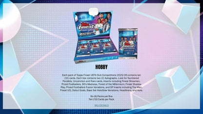 2025-26 Topps Finest UEFA Club Competitions Soccer Hobby Box Doe's Cards