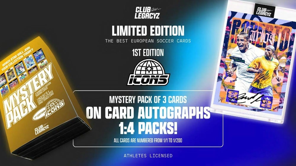 2025 Club Legacyz Icons 1st Edition Soccer Mystery Pack