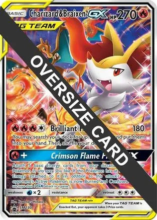 Charizard & Braixen GX (SM230) (Jumbo Card) [Sun & Moon: Black Star Promos] Pokémon