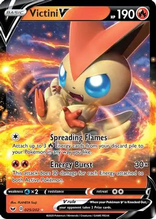 Victini V (025/202) [Sword & Shield: Base Set] Pokémon