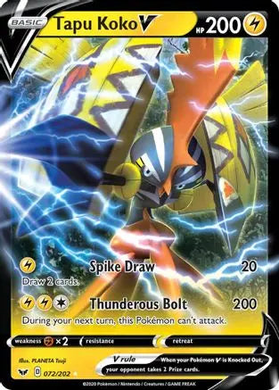 Tapu Koko V (072/202) [Sword & Shield: Base Set] Pokémon