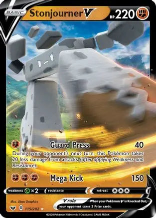 Stonjourner V (115/202) [Sword & Shield: Base Set] Pokémon